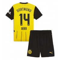 Camisa de Futebol Borussia Dortmund Maximilian Beier #14 Equipamento Principal Infantil 2024-25 Manga Curta (+ Calças curtas)